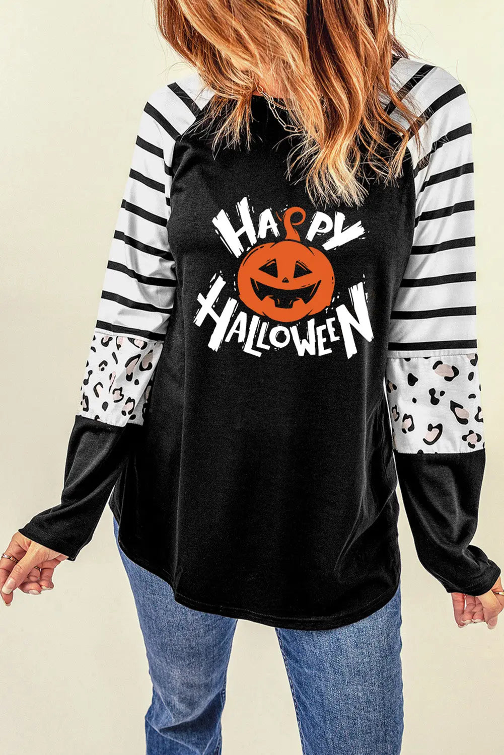 HAPPY HALLOWEEN Graphic Long Sleeve T-Shirt - Aria Bouquet