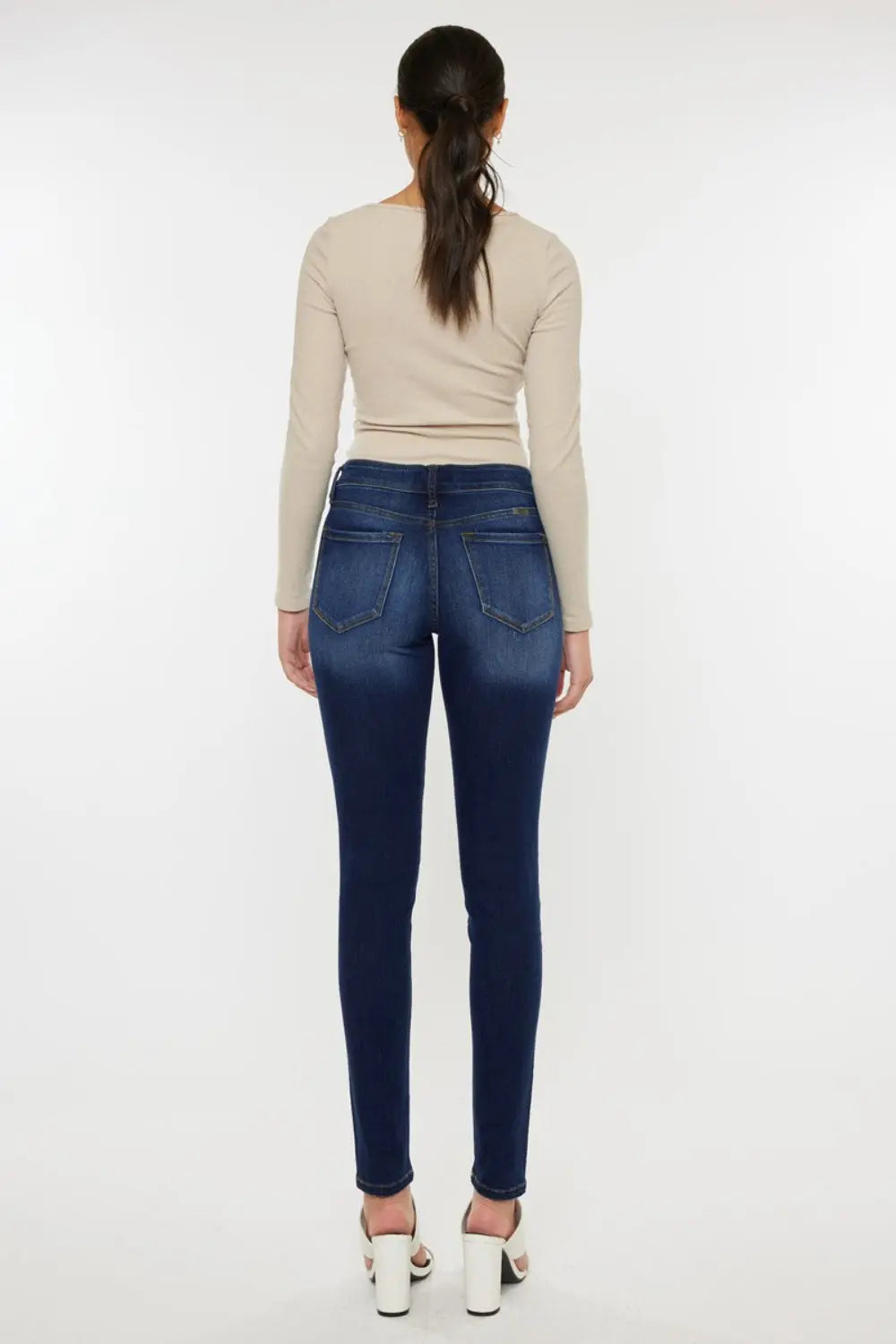 Kancan Mid Rise Gradient Skinny Jeans - Aria Bouquet