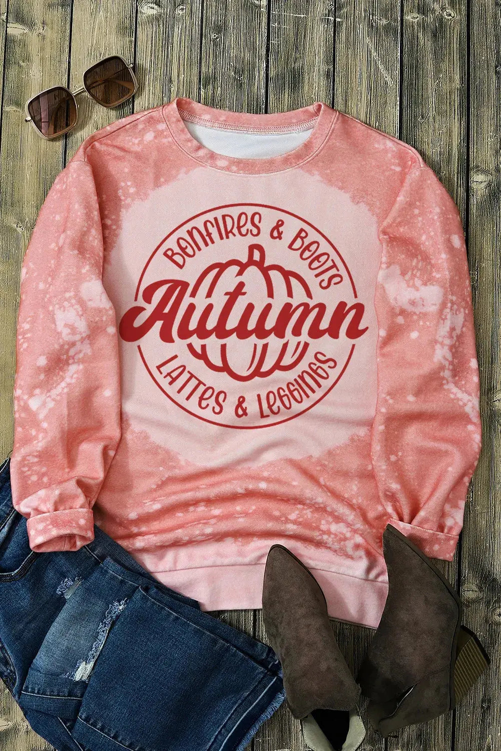 Letter Graphic Long Sleeve Sweatshirt - Aria Bouquet