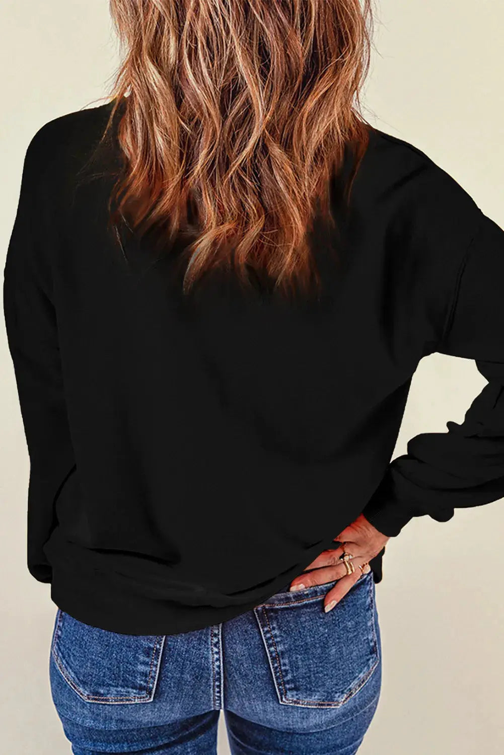 Pumpkin & Ghost Round Neck Long Sleeve Sweatshirt - Aria Bouquet